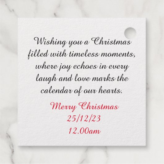 Rustiek rendier bedankjes labels (Achterkant)