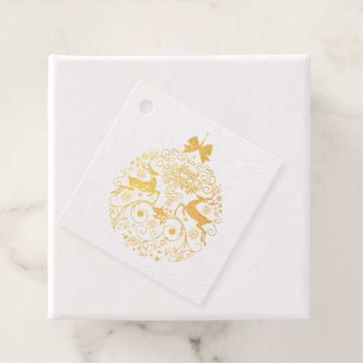 Rustiek rendier bedankjes labels (Met doos)