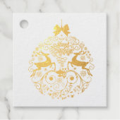 Rustiek rendier bedankjes labels (Voorkant)