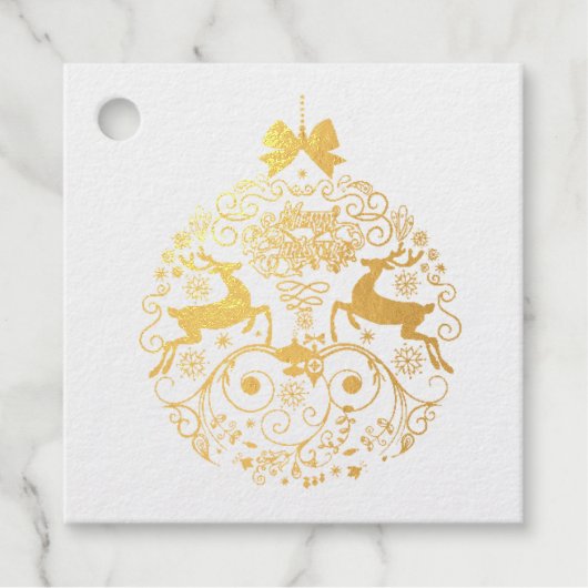 Rustiek rendier bedankjes labels (Voorkant)