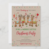 Rustiek rendier kerstfeest kaart (Voorkant)