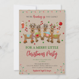 Rustiek rendier kerstfeest kaart