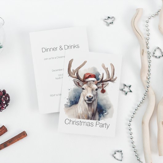 Rustiek Rendier Kerstmis, op maat Kaart
