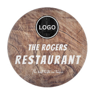 Rustiek Restaurant Zakelijk Logo Snijplank