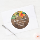 Rustiek retouradres ronde sticker (Envelop)