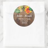 Rustiek retouradres ronde sticker (Tas)