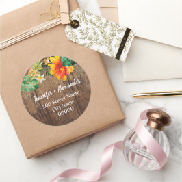 Rustiek retouradres ronde sticker