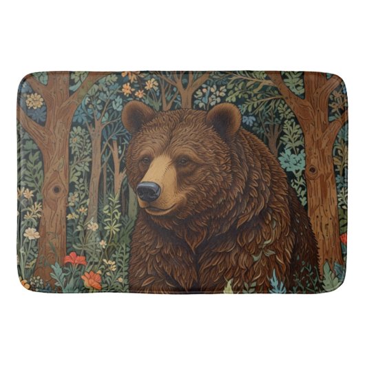 Rustiek retro bruin beer badmat (Voorkant)
