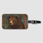 Rustiek retro bruin beer bagagelabel (Voorkant (horizontaal))