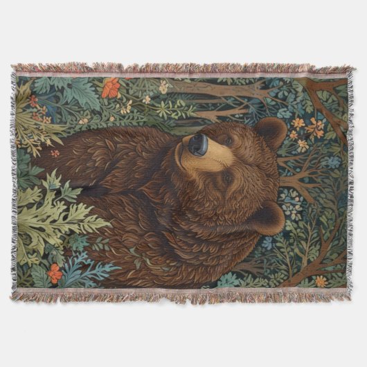 Rustiek retro bruin beer deken (Voorkant)