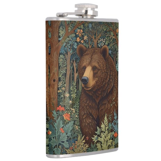 Rustiek retro bruin beer heupfles (Rechts)