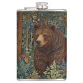 Rustiek retro bruin beer heupfles (Voorkant)