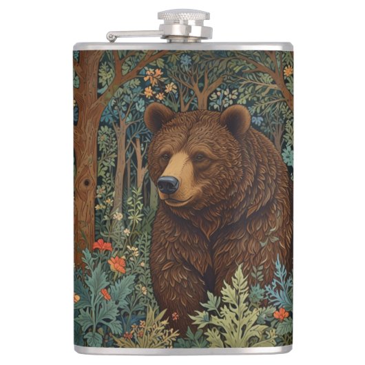 Rustiek retro bruin beer heupfles (Voorkant)