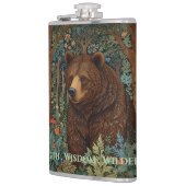 Rustiek retro bruin beer heupfles (Links)