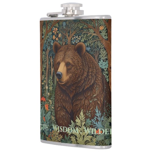 Rustiek retro bruin beer heupfles (Links)