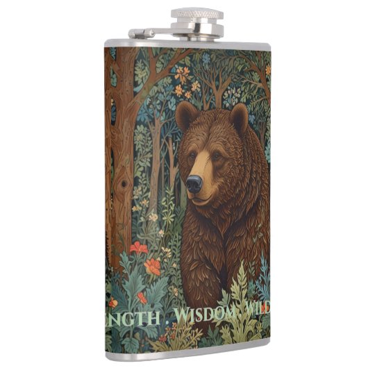 Rustiek retro bruin beer heupfles (Rechts)