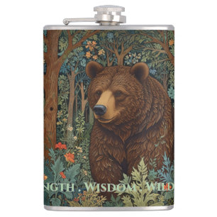 Rustiek retro bruin beer heupfles