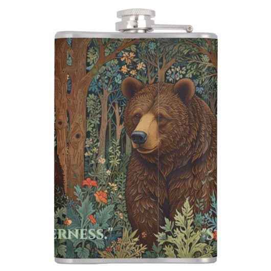 Rustiek retro bruin beer heupfles (Achterkant)