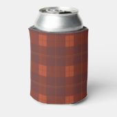 Rustiek Retro Plaid Beer Gepersonaliseerd Blikjeskoeler (Blikje Achterkant)