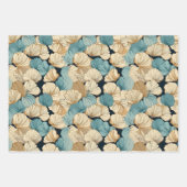 Rustiek Retro Seashell Pattern Inpakpapier Vel (Voorkant 3)