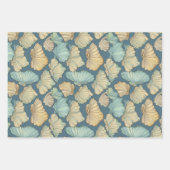 Rustiek Retro Seashell Pattern Inpakpapier Vel (Voorkant 2)