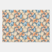 Rustiek Retro Seashell Pattern Inpakpapier Vel (Voorkant)