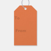 Rustiek Roest Bruin Effen Kleur Cadeaulabel (Achterkant)