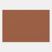 Rustiek Roest Bruin Effen Kleur Inpakpapier Vel (Voorkant 3)