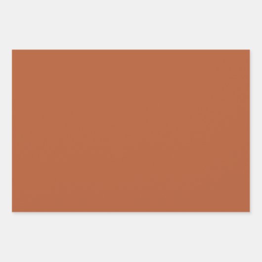 Rustiek Roest Bruin Effen Kleur Inpakpapier Vel (Voorkant)
