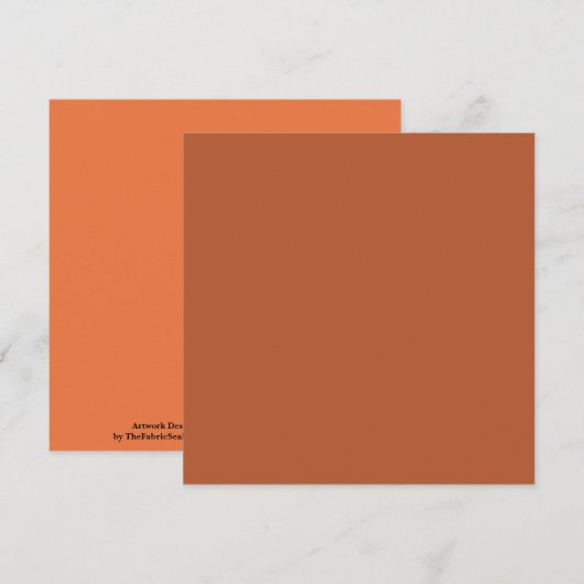 Rustiek Roest Bruin Effen Kleur Kaart (Voorkant / Achterkant)