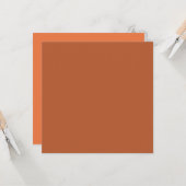 Rustiek Roest Bruin Effen Kleur Kaart (Voorkant / Achterkant in situ)