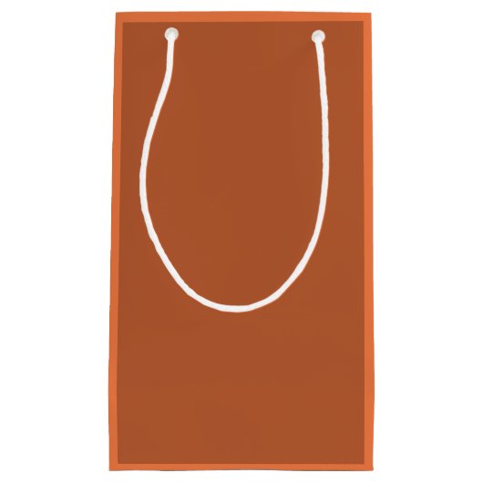 Rustiek Roest Bruin Effen Kleur Klein Cadeauzakje (Voorkant)