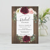 Rustiek Romantisch Groen Bruids Douche Uitnodiging (Staand voorkant)