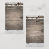 Rustiek Romantisch Hout Kant & Twine Country Chic Visitekaartje (Voorkant / Achterkant)