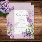 Rustiek Romantisch Paarse & Sage Lilacs Vrijgezell Kaart