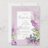 Rustiek Romantisch Paarse & Sage Lilacs Vrijgezell Kaart (Voorkant)
