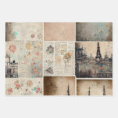 rustiek romantisch parijs inpakpapier vel (Voorkant 2)