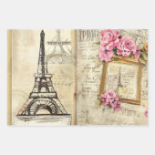 rustiek romantisch parijs inpakpapier vel (Voorkant)