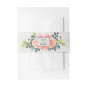 Rustiek romantisch Roos | Uitnodigingen Wikkel (Voorkant Voorbeeld)