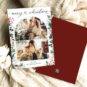 Rustiek Rood 2 Foto Arch Merry Christmas Kaart