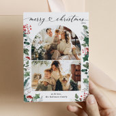 Rustiek Rood 2 Foto Arch Merry Christmas Kaart