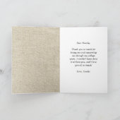 Rustiek Rood Afstuderen Pet Afstuderen Foto Dank u Kaart (Binnen)