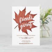 Rustiek rood bruin esdoornblad Thanksgiving Kaart (Staand voorkant)