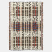 Rustiek Rood en Beige Tartan Patroon Deken (Voorkant Verticaal)