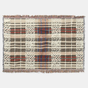 Rustiek Rood en Beige Tartan Patroon Deken