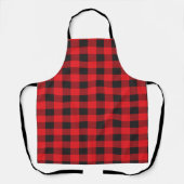 Rustiek rood en zwart Buffalo Plaid Patroon Schort (Voorkant)