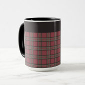 Rustiek rood en zwart geplakt Mok (Voorkant links)