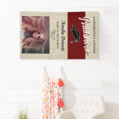 Rustiek rood gefeliciteerd Graduation Party Foto Spandoek (Insitu)