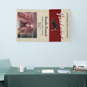 Rustiek rood gefeliciteerd Graduation Party Foto Spandoek (Beurs)