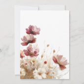 Rustiek Rood & Gerst Aquarel Wilde Bloemen Kaart (Achterkant)